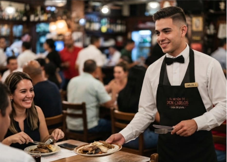 Mesero con experiencia en restaurantes en Medellín Antioquia Colombia LE PARCHE